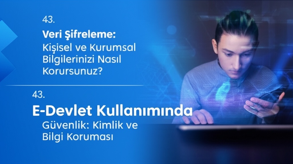 Veri Şifreleme: Kişisel ve Kurumsal Bilgilerinizi Nasıl Korursunuz?	43.	E-Devlet Kullanımında Güvenlik: Kimlik ve Bilgi Koruması